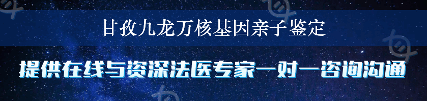 甘孜九龙万核基因亲子鉴定